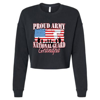 Proud Army National Guard Grandpa Grandparents Day Cropped Pullover Crew