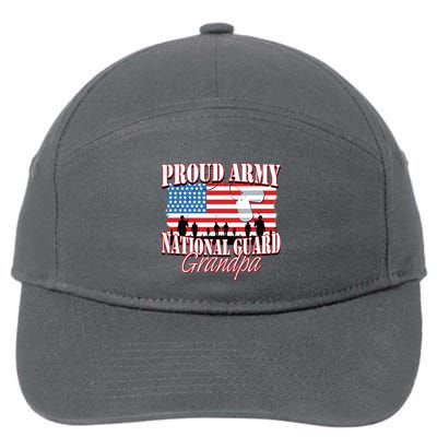 Proud Army National Guard Grandpa Grandparents Day 7-Panel Snapback Hat