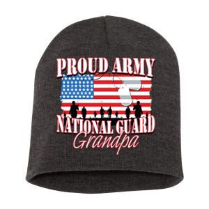 Proud Army National Guard Grandpa Grandparents Day Short Acrylic Beanie