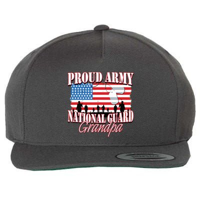Proud Army National Guard Grandpa Grandparents Day Wool Snapback Cap