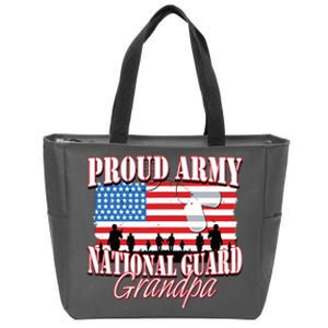 Proud Army National Guard Grandpa Grandparents Day Zip Tote Bag