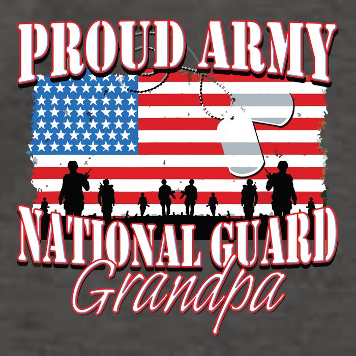 Proud Army National Guard Grandpa Grandparents Day Vector Backpack