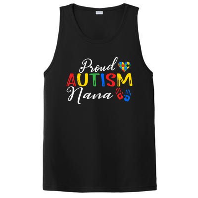 Proud Autism Nana Autism Awareness Month Autistic Support Gift PosiCharge Competitor Tank