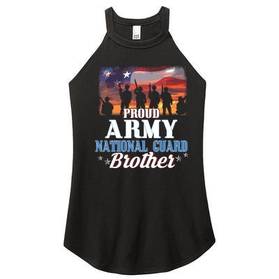 Proud Army National Guard Brother Us Flag Shirts Patriotic Women’s Perfect Tri Rocker Tank