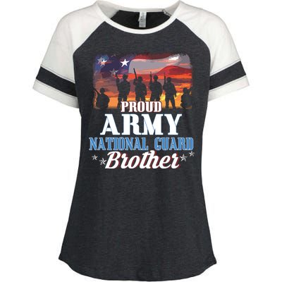 Proud Army National Guard Brother Us Flag Shirts Patriotic Enza Ladies Jersey Colorblock Tee