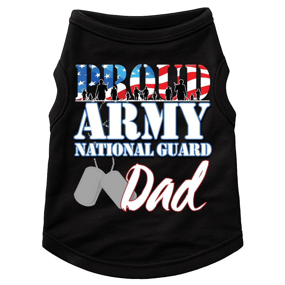 Proud Army National Guard Dad Fathers Day Doggie Tank