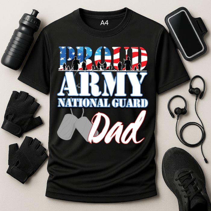 Proud Army National Guard Dad Fathers Day Cooling Performance Crew T-Shirt