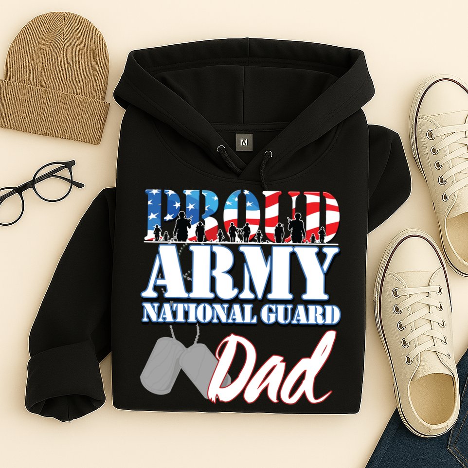 Proud Army National Guard Dad Fathers Day Hoodie
