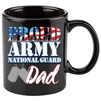 Proud Army National Guard Dad Fathers Day 11oz C Handle Ceramic Mug