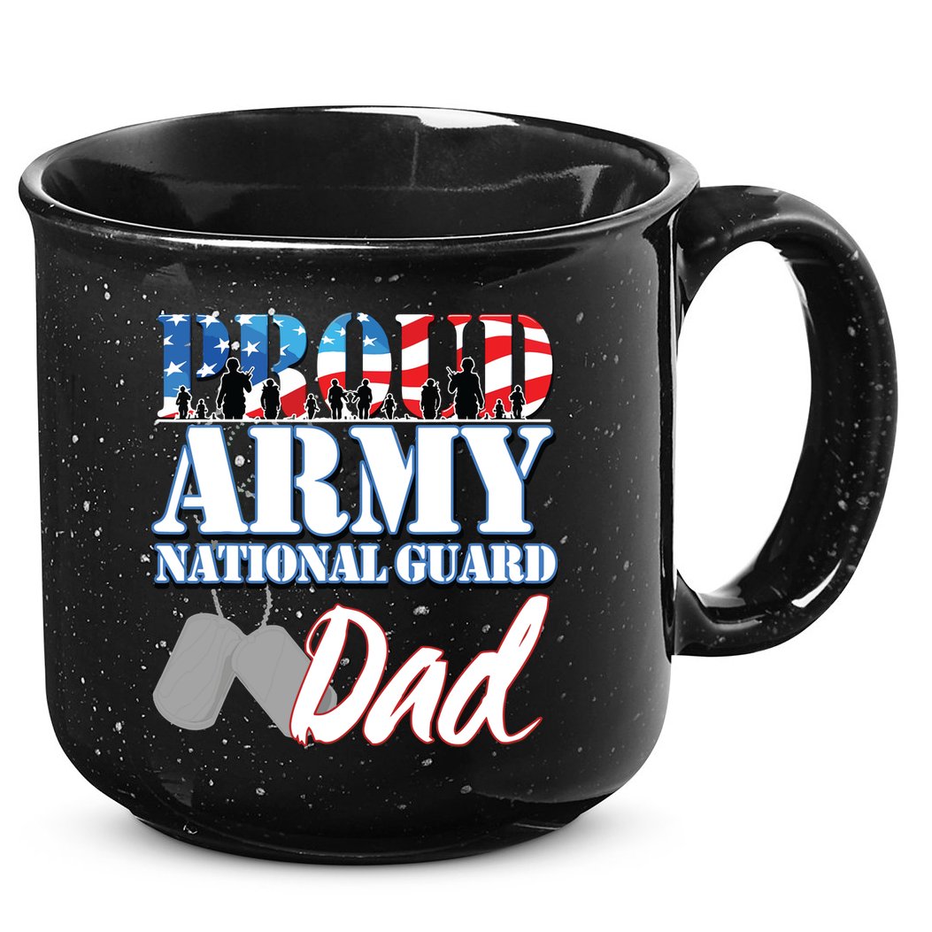 Proud Army National Guard Dad Fathers Day 15oz Campfire Ceramic Mug