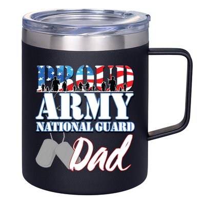 Proud Army National Guard Dad Fathers Day 12oz Stainless Steel Coffee Mug