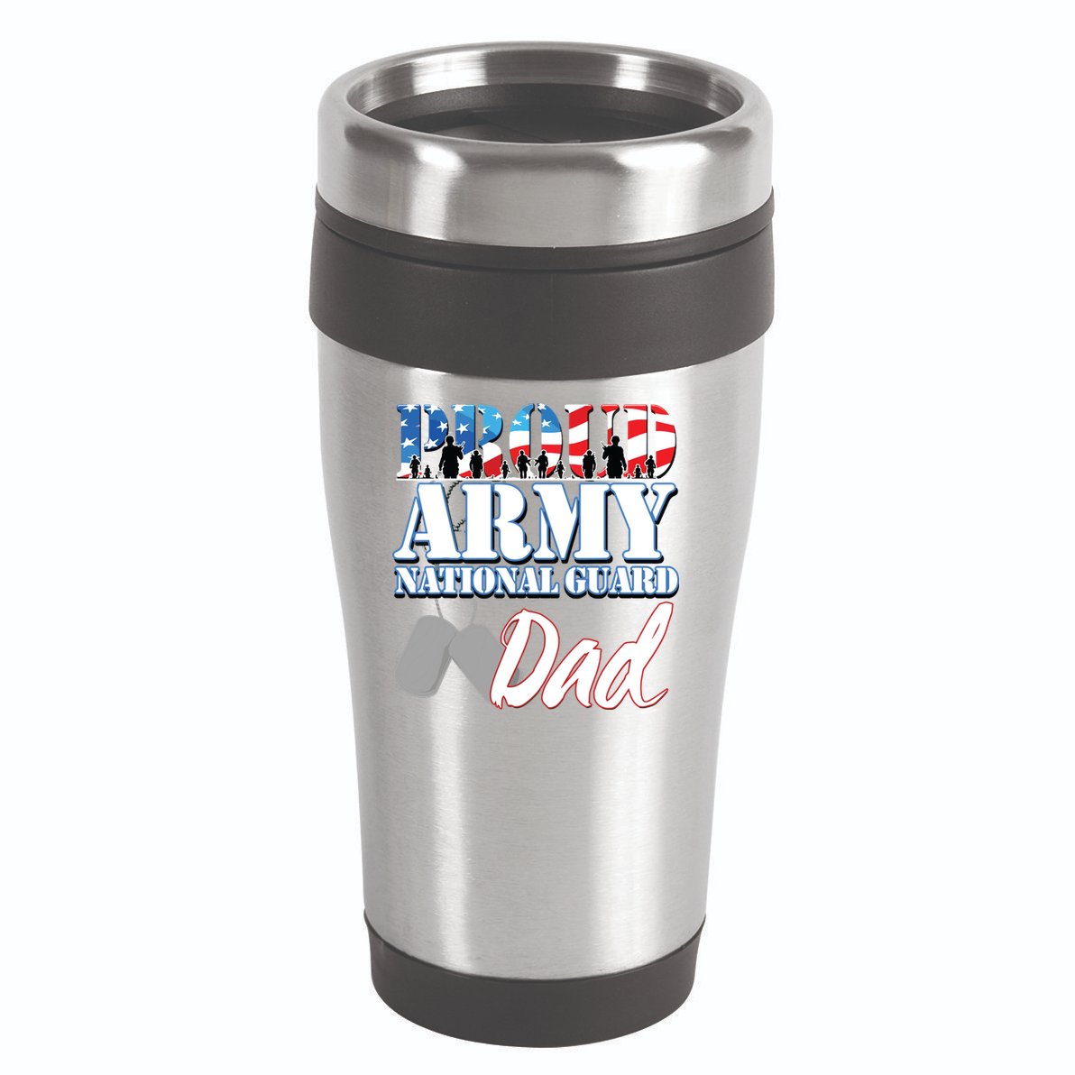 Proud Army National Guard Dad Fathers Day 16oz Travel Tumbler