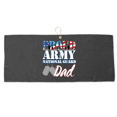 Proud Army National Guard Dad Fathers Day Large Microfiber Waffle Golf Towel
