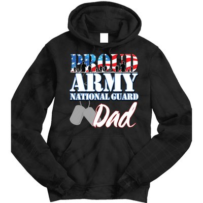 Proud Army National Guard Dad Fathers Day Tie Dye Hoodie
