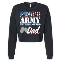 Proud Army National Guard Dad Fathers Day Cropped Pullover Crew