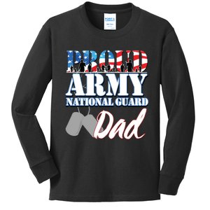 Proud Army National Guard Dad Fathers Day Kids Long Sleeve Shirt