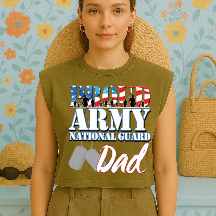 Proud Army National Guard Dad Fathers Day Garment-Dyed Women's Muscle Tee