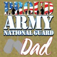 Proud Army National Guard Dad Fathers Day Garment-Dyed Women's Muscle Tee