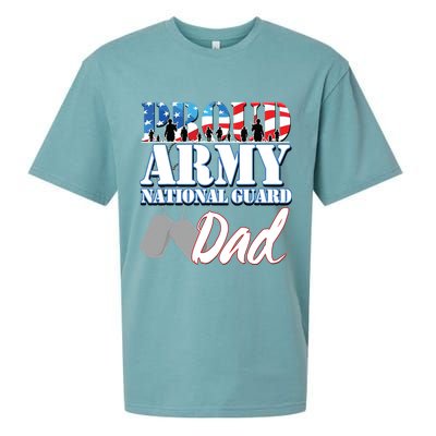 Proud Army National Guard Dad Fathers Day Sueded Cloud Jersey T-Shirt