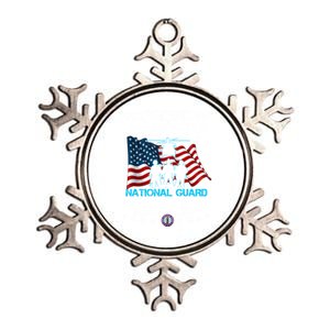 Proud Army National Guard Dad Veterans Day Gift Fathers Great Gift Metallic Star Ornament