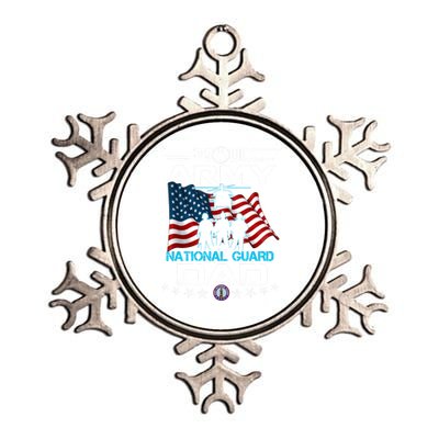 Proud Army National Guard Dad Veterans Day Gift Fathers Great Gift Metallic Star Ornament