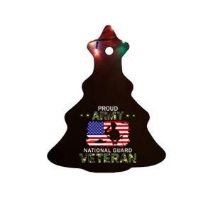 Proud Army National Guard Veteran Ceramic Tree Ornament