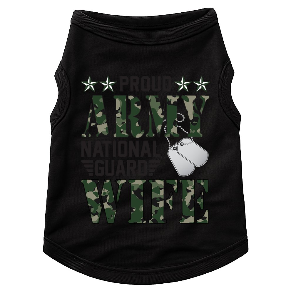 Proud Army National Guard Wife Military Family Veteran Cool Gift Doggie Tank