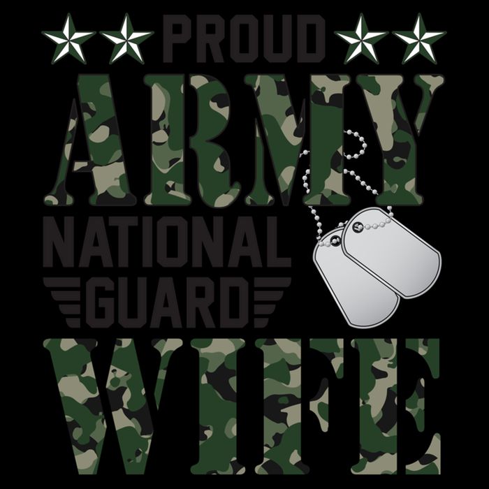 Proud Army National Guard Wife Military Family Veteran Cool Gift Drawstring Bag