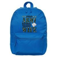 Proud Army National Guard Wife Military Family Veteran Cool Gift 16 in Basic Backpack