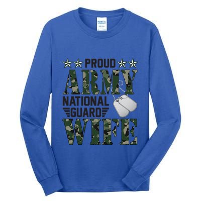 Proud Army National Guard Wife Military Family Veteran Cool Gift Tall Long Sleeve T-Shirt