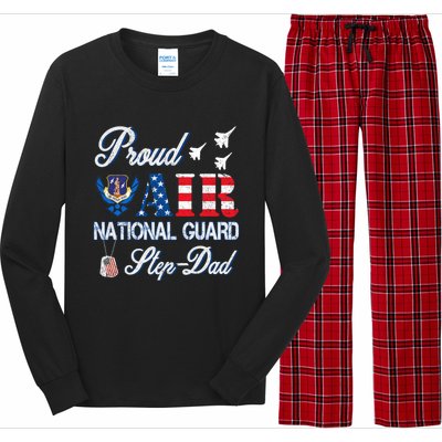 Proud Air National Guard Stepcool Giftdad Air Force Veterans Day Cool Gift Long Sleeve Pajama Set