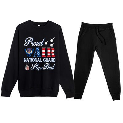 Proud Air National Guard Stepcool Giftdad Air Force Veterans Day Cool Gift Premium Crewneck Sweatsuit Set