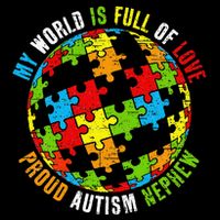 Proud Autism Nephew Puzzle World Awareness Drawstring Bag