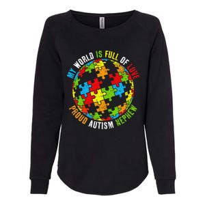 Proud Autism Nephew Puzzle World Awareness Womens California Wash Sweatshirt