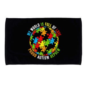 Proud Autism Nephew Puzzle World Awareness Microfiber Hand Towel