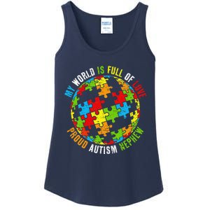 Proud Autism Nephew Puzzle World Awareness Ladies Essential Tank