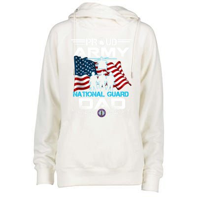 Proud Army National Guard Dad Veterans Day Gift Fathers Gift Womens Funnel Neck Pullover Hood