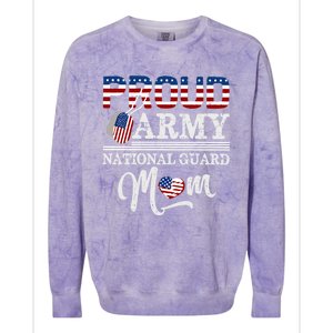 Proud Army National Guard Mom Mothers Day Usa Memorial Day Gift Colorblast Crewneck Sweatshirt