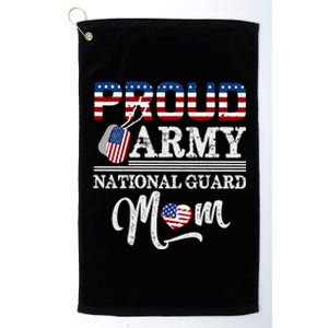 Proud Army National Guard Mom Mothers Day Usa Memorial Day Gift Platinum Collection Golf Towel