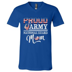 Proud Army National Guard Mom Mothers Day Usa Memorial Day Gift V-Neck T-Shirt