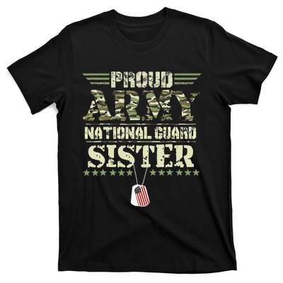 Proud Army National Guard Sister USA Military Veteran Wo T-Shirt