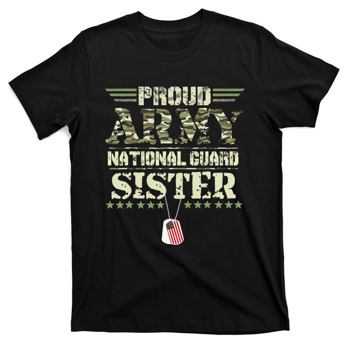 Proud Army National Guard Sister USA Military Veteran Wo T-Shirt