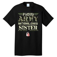 Proud Army National Guard Sister USA Military Veteran Wo Tall T-Shirt