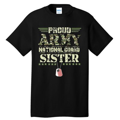 Proud Army National Guard Sister USA Military Veteran Wo Tall T-Shirt