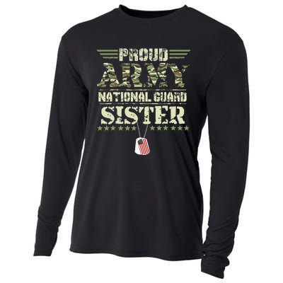 Proud Army National Guard Sister USA Military Veteran Wo Cooling Performance Long Sleeve Crew