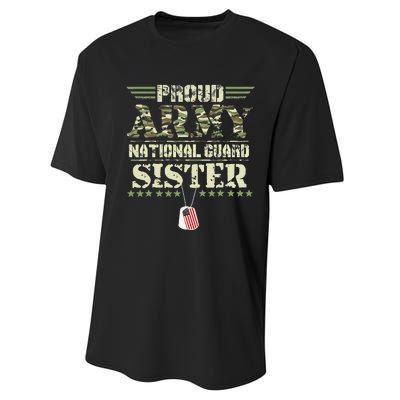 Proud Army National Guard Sister USA Military Veteran Wo Performance Sprint T-Shirt