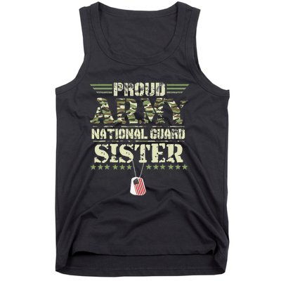 Proud Army National Guard Sister USA Military Veteran Wo Tank Top