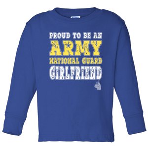 Proud Army National Guard Friend Us Flag Military Couple Meaningful Gift Toddler Long Sleeve Shirt