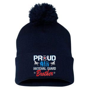 Proud Air National Guard Brother Air Force Veterans Day Gift Pom Pom 12in Knit Beanie