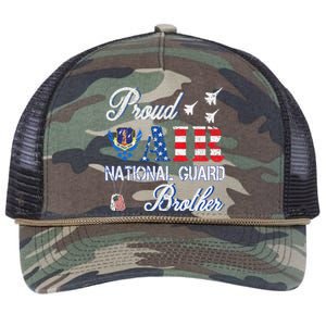 Proud Air National Guard Brother Air Force Veterans Day Retro Rope Trucker Hat Cap